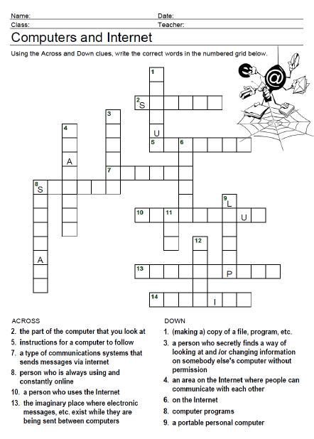 Computers And Internet Crossword Puzzle