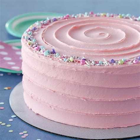 Pretty In Pink Buttercream Cake Recipe Simple Birthday Cake