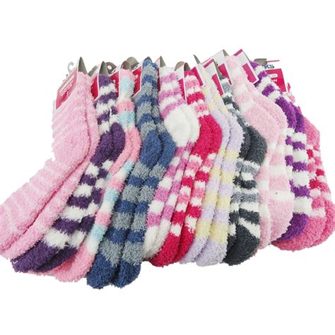New 1pair Lady Winter T Soft Floor Home Women Bed Socks Stripe
