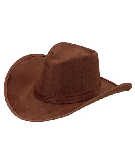 Brown Cowboy Hat Suede Look Buy Online Horror