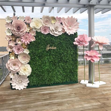 8 pcs 16 ivory artificial large roses flowers wall backdrop party wedding. Large Paper Flower Backdrop / Giant Paper Flowers / Paper ...