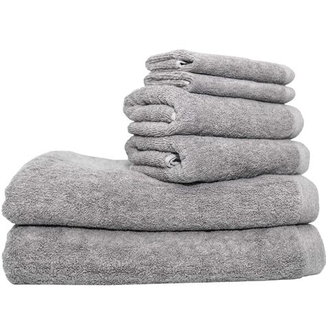 Eco Melange 6 Piece Towel Set Eco Friendly Cotton Bathroom Towels