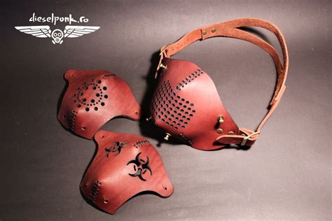 Cyberpunk Mask Leather Hand Made Steampunk Mask Halloween Apocalypse