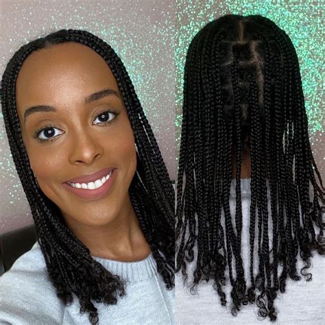 How To Mini Box Braid Tutorial Box Braids Protective Style On Natural