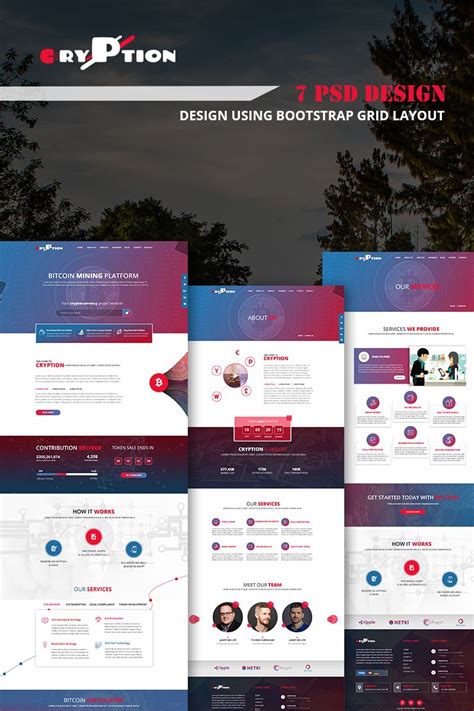 Cryption - Multipurpose Crypto PSD Template #74832 ...
