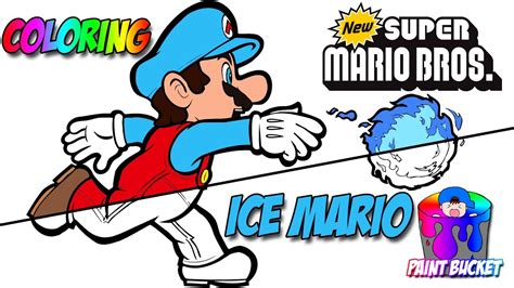 Mario first appeared as jumpman in the 1981 arcade game named donkey kong. New Super Mario Bros Coloring Book - Ice Mario ...