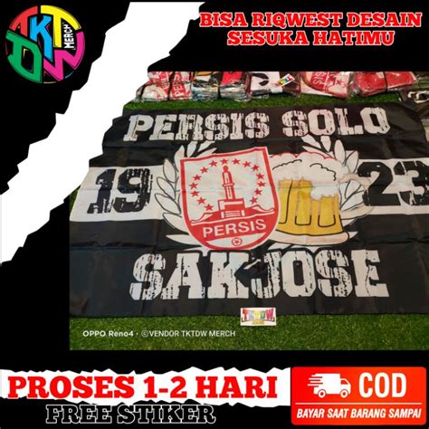 Jual Bendera Persis Solo Ready Stok Banyak Siap Kirim Bir Hitam