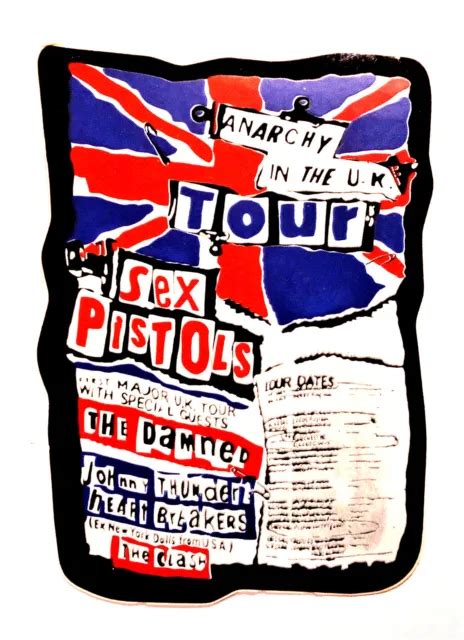 Pegatina Vintage AÑos 80s Sex Pistols Anarchy In The Uk Tour