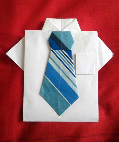 Fathers Day Origami Shirt And Tie Card Crafty Messy Mom
