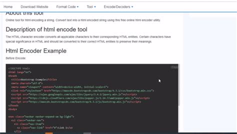 html encoder online bfo tool