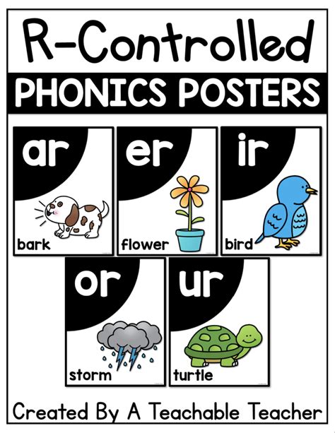 R Controlled Phonics Posters A Teachable Teacher