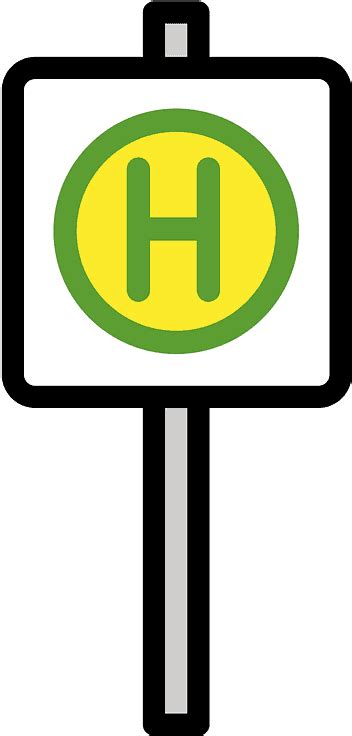 Bus Stop Emoji Clipart Traffic Sign Png Download Full Size