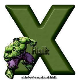 Monica Michielin Alphabets HULK ALPHABET ALFABETO DO HULK Hulk NEW
