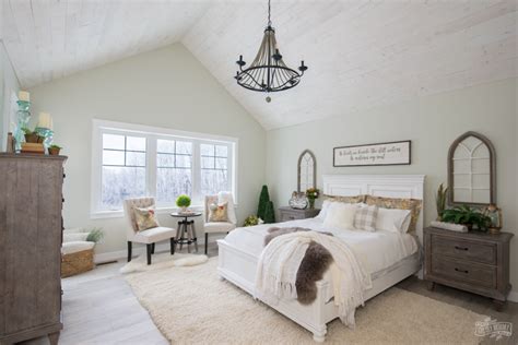 Rustic Traditional Lake House Master Bedroom Reveal One Room Challenge