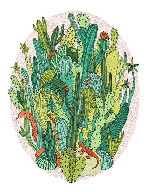 Gaby Dalessandro Cactus Art Print Cactus Art Art Prints