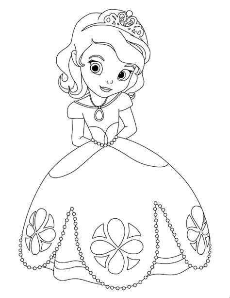 She looks very cute and cheerful. Sofia the First Coloring Pages