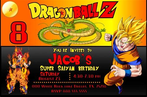 And to think that it is growing popular by each passing day is nothing short of amazing. Dragon Ball Z Birthday Invitation - Invitacion de ...