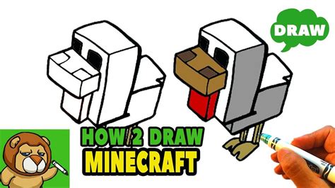 How To Draw Minecraft Chicken Easy Pictures To Draw Easy Pictures
