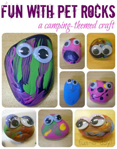 Fun With Pet Rocks A Camping Themed Craft Fun A Day