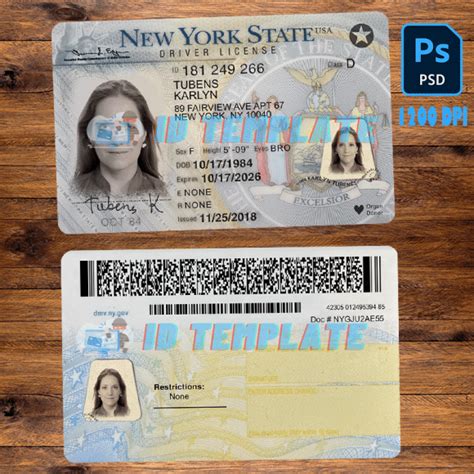 New York Driving License Psd Template New 1200dpi