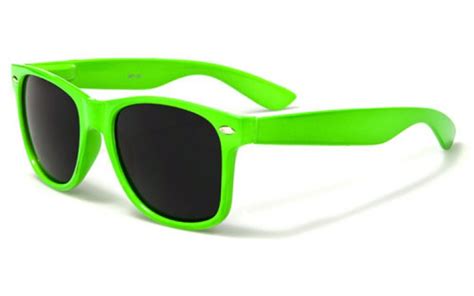 vintage wayfarer sunglasses in assorted neon colors bewild