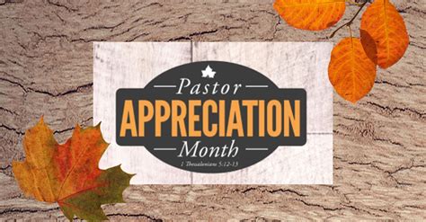 Pastor Appreciation Month Bible Baptist Church