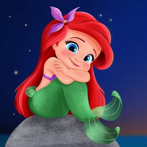 Ariel The Littlest Mermaid Princesas Disney Tatuadas Pinturas Disney Personajes De