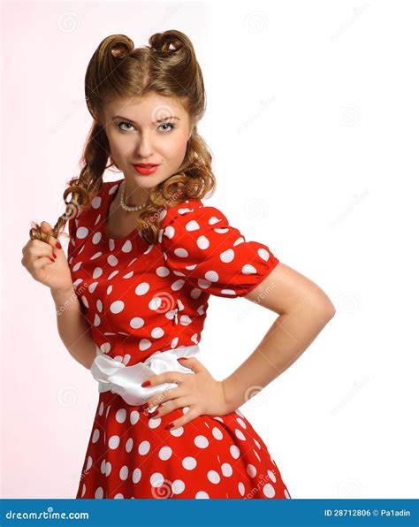 Pretty Pinup Girl Stock Photo Image Of 1950s Pinup 28712806