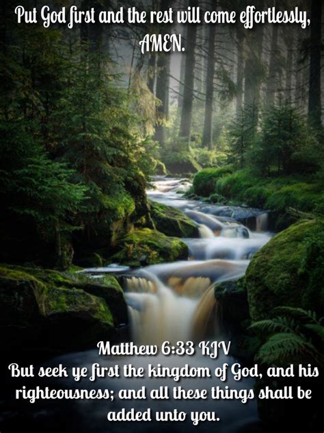 Matthew 6:33 KJV...Jesus said to seek first the kingdom of God in His