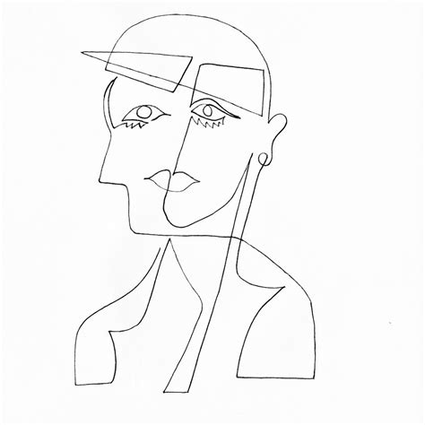 Picasso now moved from style to style, experimenting with painting and sculpture and becoming involved with the surrealist movement. Pin by Sara on SURREAL | Face line drawing, Picasso ...