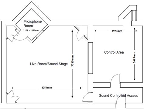 Professional Recording Studio Floor Plan