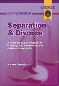 This covers areas such as a lump sum payment, ownership of a property, regular maintenance payments to help with children or living expenses, and a share of a. Do-it-yourself Separation and Divorce (Law Pack guide): Amazon.co.uk: Mullally, Maureen ...
