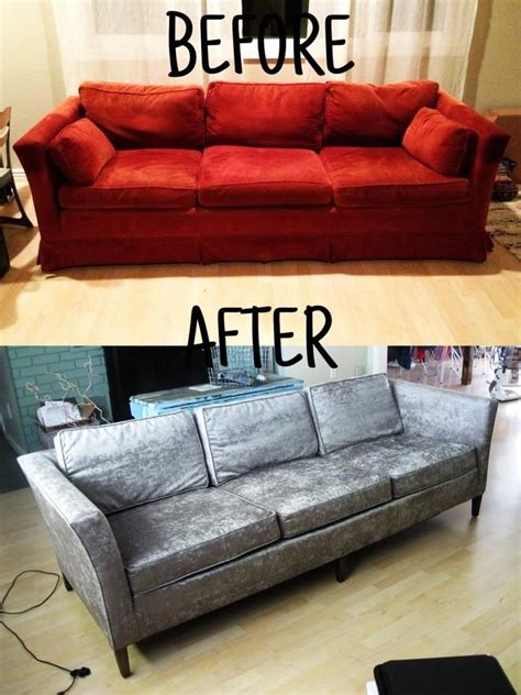Reupholster Your Sofa Before And After HomemadeByJade Pinterest DIY Furniture Sofa