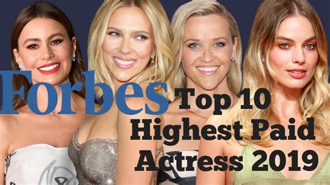 Top 10 Highest Paid Actress In World 2019 Forbs List Youtube
