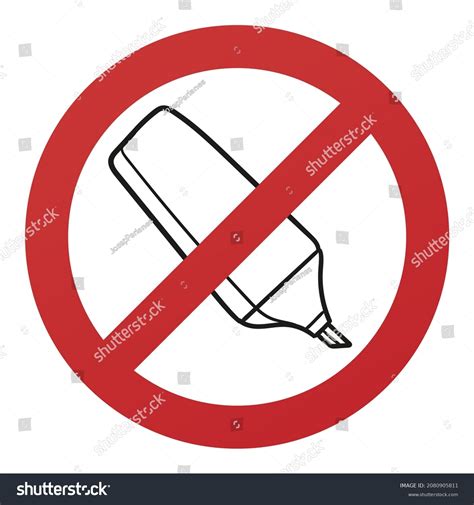 No Marker Symbol Isolated On White Stock Vector Royalty Free