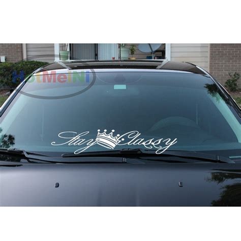 new fashion meini 24inch 6 14inch stay classy car stickers decal design dapper windshield banner