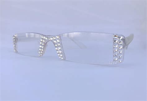 swarovski crystal readers reading glasses 1 00 1 50 2 00 etsy