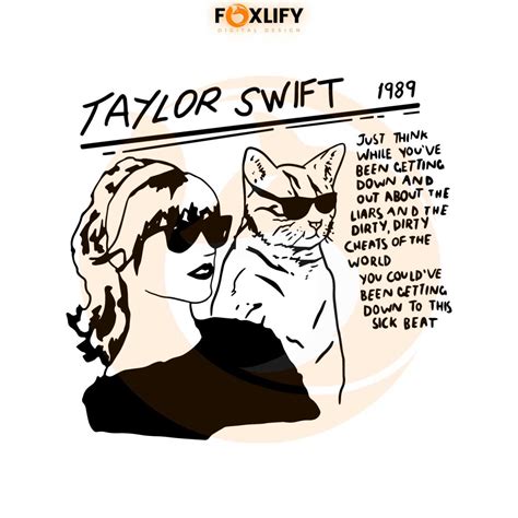 Taylor Swift 1989 Reputation Cat Reputation Album Svg Cricut File