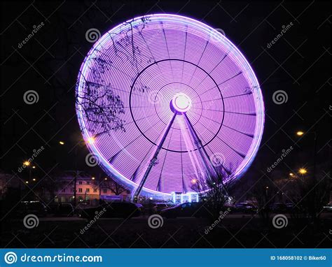 The Golden Hour Of The Ferris Wheel Stock Photo Image Of Buildings