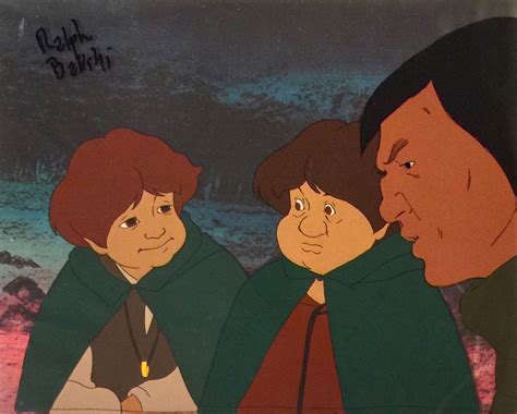 animation collection original ralph bakshi signed production animation cels of frodo sam