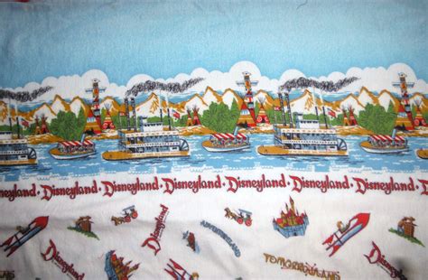 Stuff From The Park Souvenir Friday Disneyland Flannel Fabric 1950s
