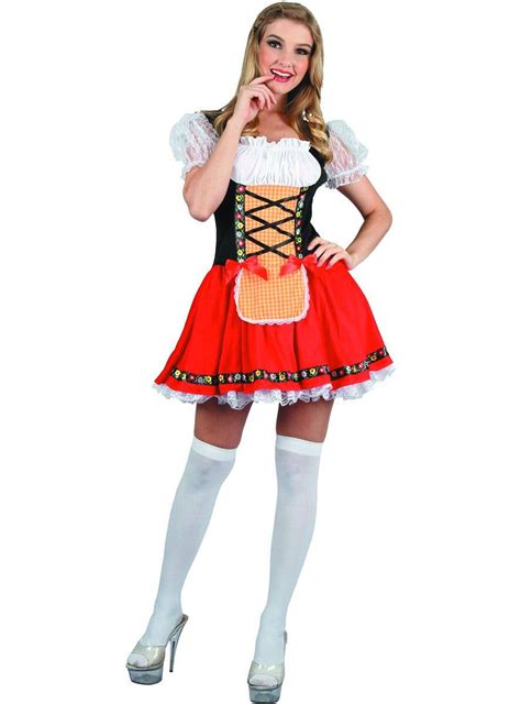 Off The Shoulder Red Beer Girl Costume Women S Oktoberfest Costume