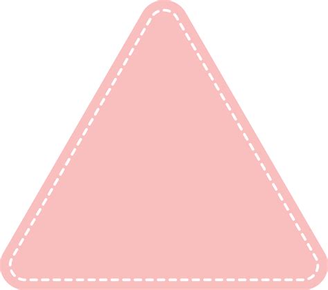 Blank Cute Pastel Pink Triangle Shape Icon Flat Design Illustration