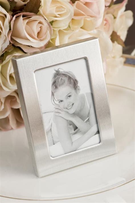 Wedding Classic Brushed Silver Photo Frame Wedding Wish