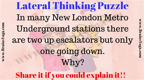 Lateral Thinking Brain Teaser With Answer