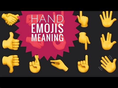 HAND EMOJIS MEANING GESTURE EMOJIS MEANING Moments Of Life YouTube