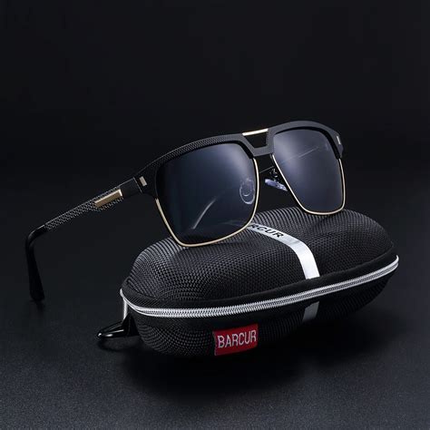 buy barcur black high quality hd polarized sunglasses men driving sun glasses
