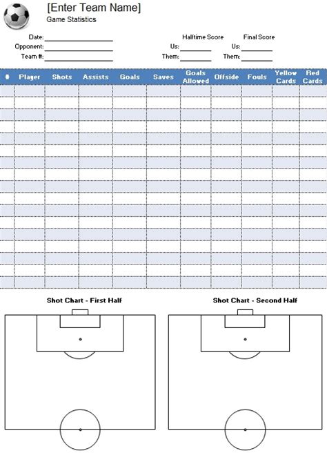 Free Soccer Stats Tracker Template Excel Word Pdf Excel Templates