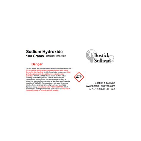 Sodium Hydroxide Bostick And Sullivan