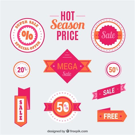 Free Vector Pack Of Sale Stickers